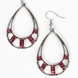 Trillion Dollar Teardrops - Red Earrings